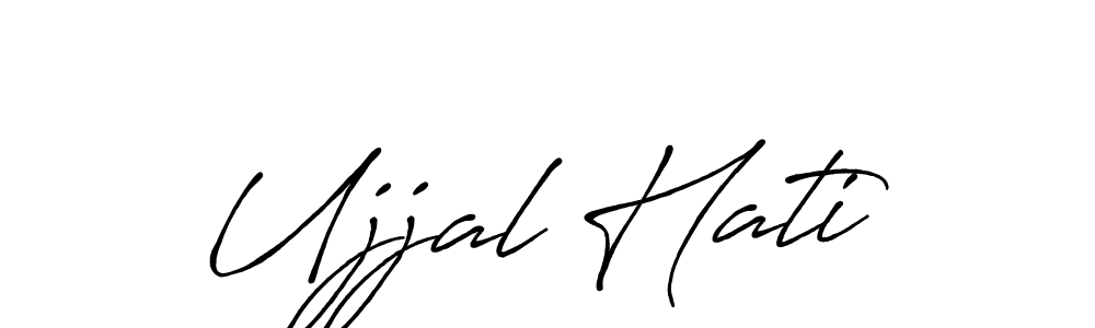 Ujjal Hati stylish signature style. Best Handwritten Sign (Antro_Vectra_Bolder) for my name. Handwritten Signature Collection Ideas for my name Ujjal Hati. Ujjal Hati signature style 7 images and pictures png