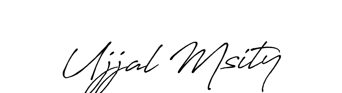 Ujjal Msity stylish signature style. Best Handwritten Sign (Antro_Vectra_Bolder) for my name. Handwritten Signature Collection Ideas for my name Ujjal Msity. Ujjal Msity signature style 7 images and pictures png