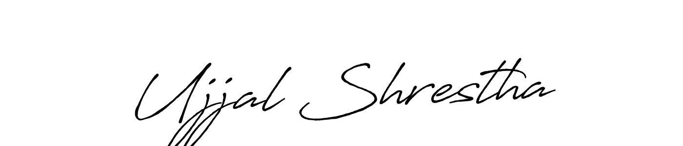 Use a signature maker to create a handwritten signature online. With this signature software, you can design (Antro_Vectra_Bolder) your own signature for name Ujjal Shrestha. Ujjal Shrestha signature style 7 images and pictures png