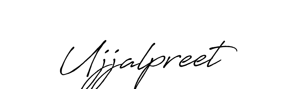 if you are searching for the best signature style for your name Ujjalpreet. so please give up your signature search. here we have designed multiple signature styles  using Antro_Vectra_Bolder. Ujjalpreet signature style 7 images and pictures png