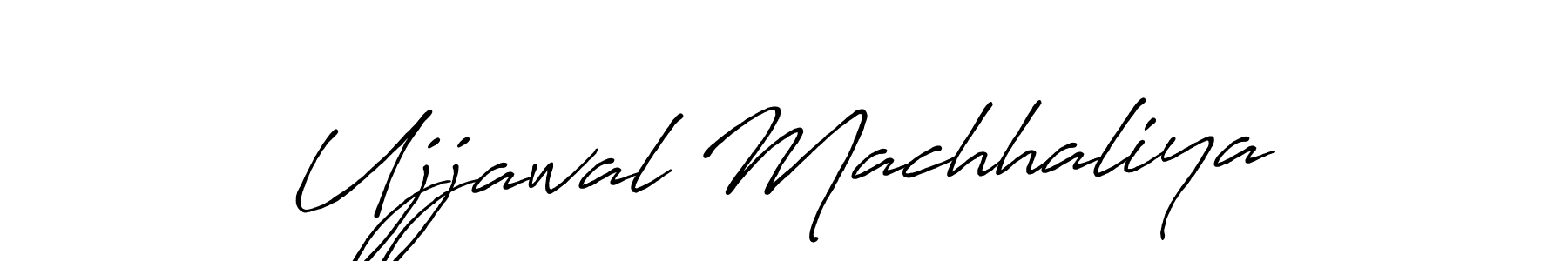 Use a signature maker to create a handwritten signature online. With this signature software, you can design (Antro_Vectra_Bolder) your own signature for name Ujjawal Machhaliya. Ujjawal Machhaliya signature style 7 images and pictures png
