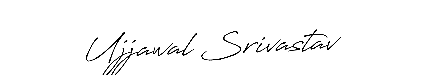 How to make Ujjawal Srivastav name signature. Use Antro_Vectra_Bolder style for creating short signs online. This is the latest handwritten sign. Ujjawal Srivastav signature style 7 images and pictures png