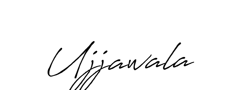 Use a signature maker to create a handwritten signature online. With this signature software, you can design (Antro_Vectra_Bolder) your own signature for name Ujjawala. Ujjawala signature style 7 images and pictures png