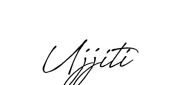 How to make Ujjiti signature? Antro_Vectra_Bolder is a professional autograph style. Create handwritten signature for Ujjiti name. Ujjiti signature style 7 images and pictures png