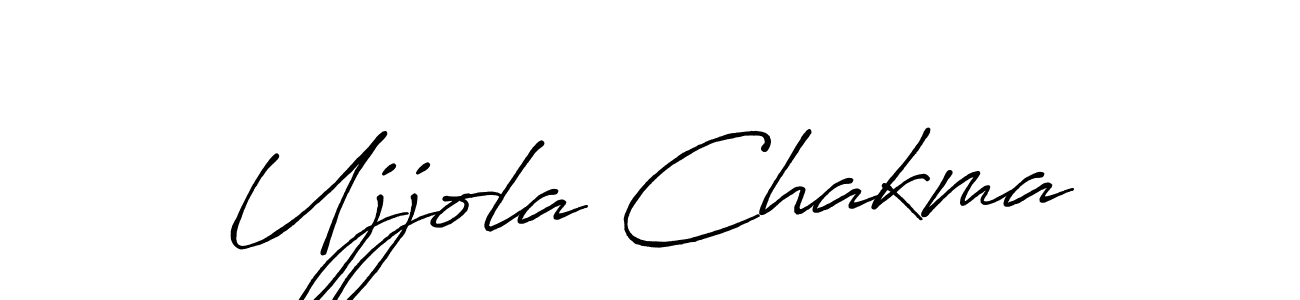 How to make Ujjola Chakma name signature. Use Antro_Vectra_Bolder style for creating short signs online. This is the latest handwritten sign. Ujjola Chakma signature style 7 images and pictures png