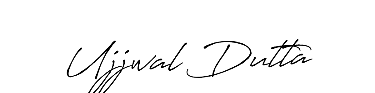 How to make Ujjwal Dutta name signature. Use Antro_Vectra_Bolder style for creating short signs online. This is the latest handwritten sign. Ujjwal Dutta signature style 7 images and pictures png