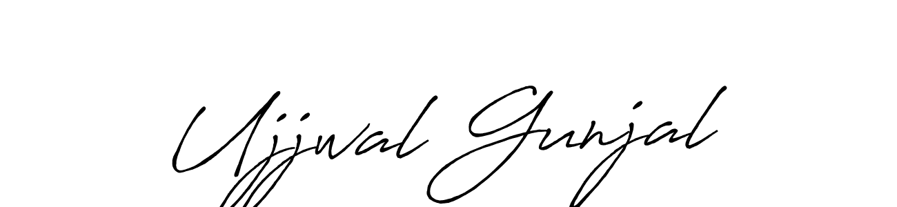 Make a beautiful signature design for name Ujjwal Gunjal. With this signature (Antro_Vectra_Bolder) style, you can create a handwritten signature for free. Ujjwal Gunjal signature style 7 images and pictures png