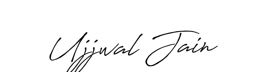 The best way (Antro_Vectra_Bolder) to make a short signature is to pick only two or three words in your name. The name Ujjwal Jain include a total of six letters. For converting this name. Ujjwal Jain signature style 7 images and pictures png