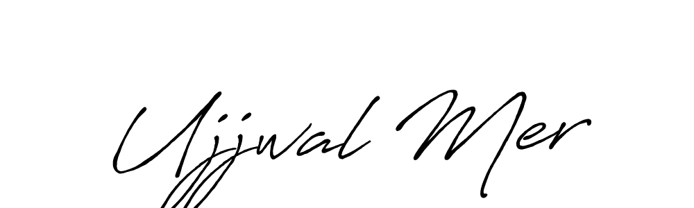 How to Draw Ujjwal Mer signature style? Antro_Vectra_Bolder is a latest design signature styles for name Ujjwal Mer. Ujjwal Mer signature style 7 images and pictures png