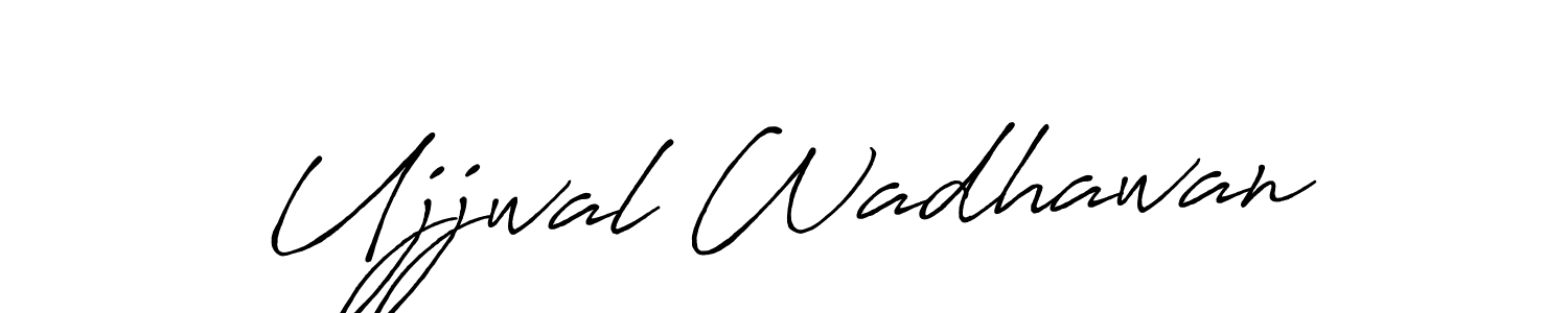 Ujjwal Wadhawan stylish signature style. Best Handwritten Sign (Antro_Vectra_Bolder) for my name. Handwritten Signature Collection Ideas for my name Ujjwal Wadhawan. Ujjwal Wadhawan signature style 7 images and pictures png