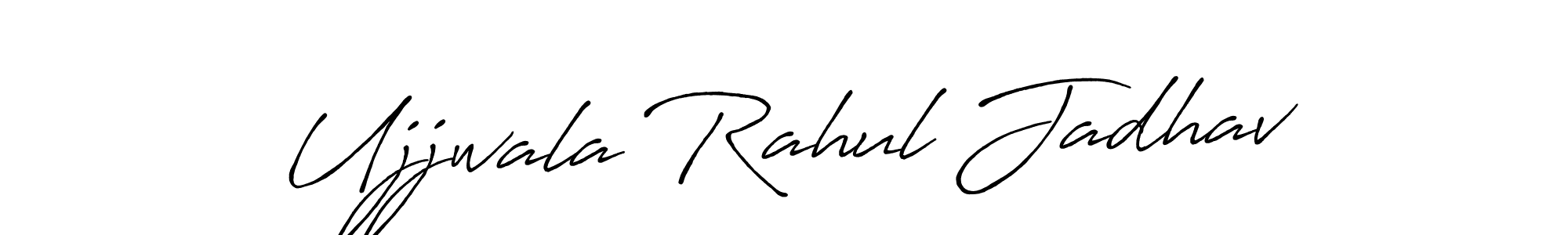 Similarly Antro_Vectra_Bolder is the best handwritten signature design. Signature creator online .You can use it as an online autograph creator for name Ujjwala Rahul Jadhav. Ujjwala Rahul Jadhav signature style 7 images and pictures png