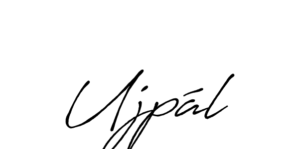 How to make Ujpál name signature. Use Antro_Vectra_Bolder style for creating short signs online. This is the latest handwritten sign. Ujpál signature style 7 images and pictures png