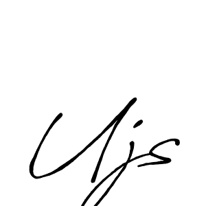 Create a beautiful signature design for name Ujs. With this signature (Antro_Vectra_Bolder) fonts, you can make a handwritten signature for free. Ujs signature style 7 images and pictures png