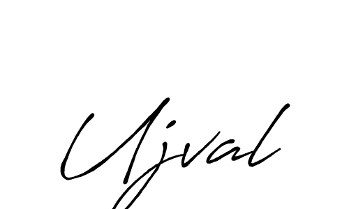 if you are searching for the best signature style for your name Ujval. so please give up your signature search. here we have designed multiple signature styles  using Antro_Vectra_Bolder. Ujval signature style 7 images and pictures png