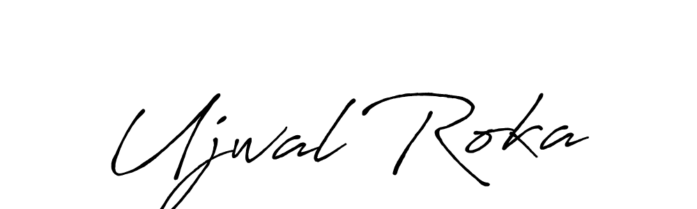 This is the best signature style for the Ujwal Roka name. Also you like these signature font (Antro_Vectra_Bolder). Mix name signature. Ujwal Roka signature style 7 images and pictures png