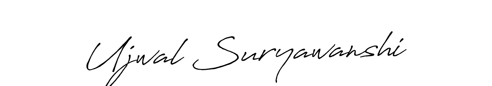 Create a beautiful signature design for name Ujwal Suryawanshi. With this signature (Antro_Vectra_Bolder) fonts, you can make a handwritten signature for free. Ujwal Suryawanshi signature style 7 images and pictures png