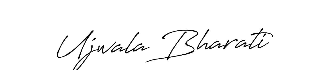 Ujwala Bharati stylish signature style. Best Handwritten Sign (Antro_Vectra_Bolder) for my name. Handwritten Signature Collection Ideas for my name Ujwala Bharati. Ujwala Bharati signature style 7 images and pictures png