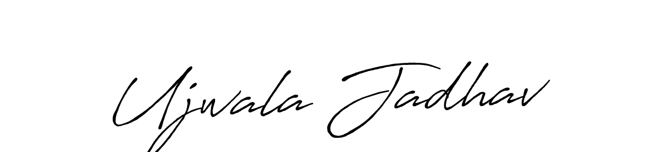 Ujwala Jadhav stylish signature style. Best Handwritten Sign (Antro_Vectra_Bolder) for my name. Handwritten Signature Collection Ideas for my name Ujwala Jadhav. Ujwala Jadhav signature style 7 images and pictures png