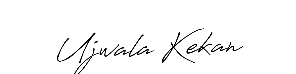 You should practise on your own different ways (Antro_Vectra_Bolder) to write your name (Ujwala Kekan) in signature. don't let someone else do it for you. Ujwala Kekan signature style 7 images and pictures png