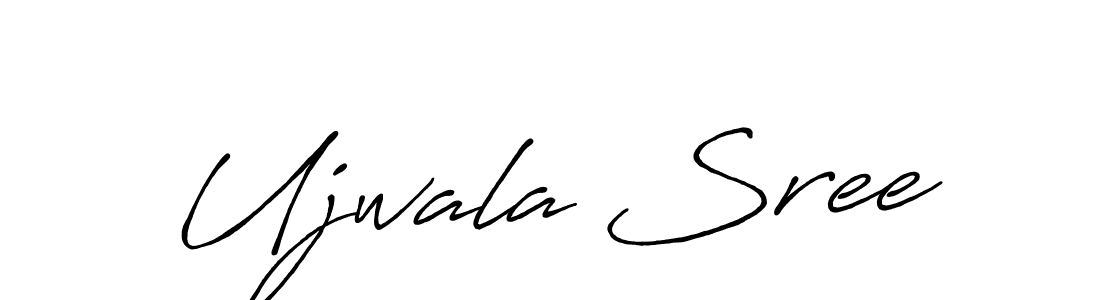 if you are searching for the best signature style for your name Ujwala Sree. so please give up your signature search. here we have designed multiple signature styles  using Antro_Vectra_Bolder. Ujwala Sree signature style 7 images and pictures png