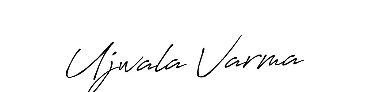 The best way (Antro_Vectra_Bolder) to make a short signature is to pick only two or three words in your name. The name Ujwala Varma include a total of six letters. For converting this name. Ujwala Varma signature style 7 images and pictures png