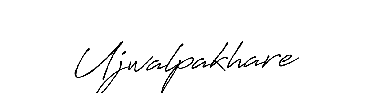 How to make Ujwalpakhare name signature. Use Antro_Vectra_Bolder style for creating short signs online. This is the latest handwritten sign. Ujwalpakhare signature style 7 images and pictures png