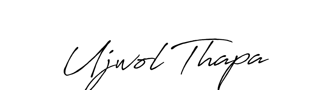 Make a beautiful signature design for name Ujwol Thapa. With this signature (Antro_Vectra_Bolder) style, you can create a handwritten signature for free. Ujwol Thapa signature style 7 images and pictures png