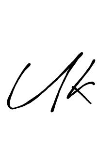 Design your own signature with our free online signature maker. With this signature software, you can create a handwritten (Antro_Vectra_Bolder) signature for name Uk. Uk signature style 7 images and pictures png