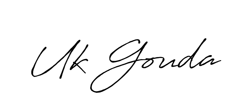 if you are searching for the best signature style for your name Uk Gouda. so please give up your signature search. here we have designed multiple signature styles  using Antro_Vectra_Bolder. Uk Gouda signature style 7 images and pictures png
