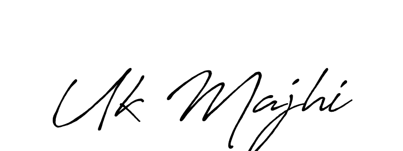 if you are searching for the best signature style for your name Uk Majhi. so please give up your signature search. here we have designed multiple signature styles  using Antro_Vectra_Bolder. Uk Majhi signature style 7 images and pictures png