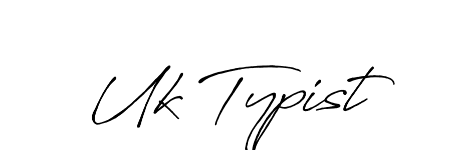 Uk Typist stylish signature style. Best Handwritten Sign (Antro_Vectra_Bolder) for my name. Handwritten Signature Collection Ideas for my name Uk Typist. Uk Typist signature style 7 images and pictures png