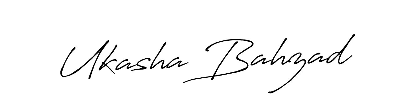 Use a signature maker to create a handwritten signature online. With this signature software, you can design (Antro_Vectra_Bolder) your own signature for name Ukasha Bahzad. Ukasha Bahzad signature style 7 images and pictures png