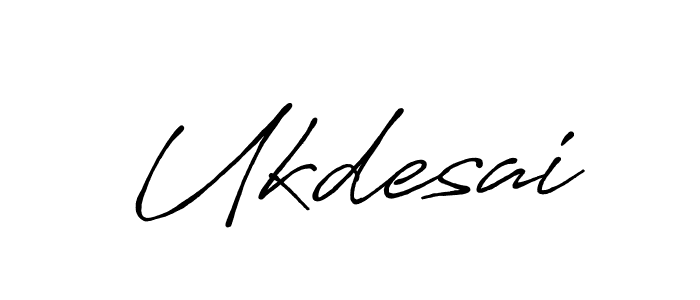 Design your own signature with our free online signature maker. With this signature software, you can create a handwritten (Antro_Vectra_Bolder) signature for name Ukdesai. Ukdesai signature style 7 images and pictures png