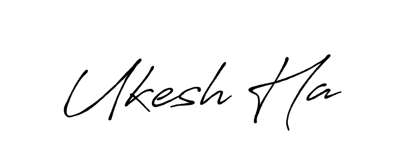 Antro_Vectra_Bolder is a professional signature style that is perfect for those who want to add a touch of class to their signature. It is also a great choice for those who want to make their signature more unique. Get Ukesh Ha name to fancy signature for free. Ukesh Ha signature style 7 images and pictures png