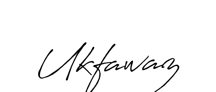 How to make Ukfawaz name signature. Use Antro_Vectra_Bolder style for creating short signs online. This is the latest handwritten sign. Ukfawaz signature style 7 images and pictures png