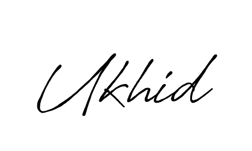 Make a beautiful signature design for name Ukhid. With this signature (Antro_Vectra_Bolder) style, you can create a handwritten signature for free. Ukhid signature style 7 images and pictures png