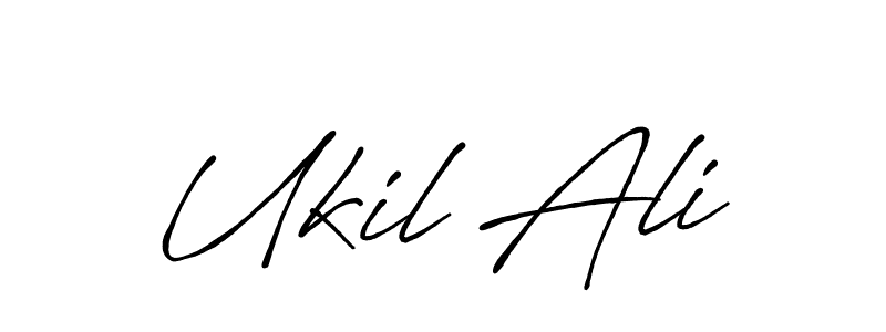 Make a beautiful signature design for name Ukil Ali. Use this online signature maker to create a handwritten signature for free. Ukil Ali signature style 7 images and pictures png