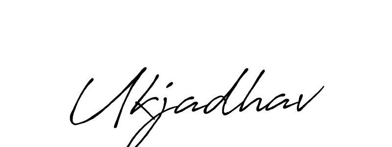 Ukjadhav stylish signature style. Best Handwritten Sign (Antro_Vectra_Bolder) for my name. Handwritten Signature Collection Ideas for my name Ukjadhav. Ukjadhav signature style 7 images and pictures png