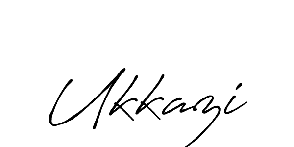 How to make Ukkazi name signature. Use Antro_Vectra_Bolder style for creating short signs online. This is the latest handwritten sign. Ukkazi signature style 7 images and pictures png