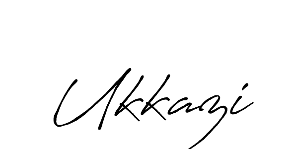 How to make Ukkazi name signature. Use Antro_Vectra_Bolder style for creating short signs online. This is the latest handwritten sign. Ukkazi signature style 7 images and pictures png