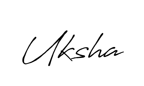 Make a beautiful signature design for name Uksha. Use this online signature maker to create a handwritten signature for free. Uksha signature style 7 images and pictures png