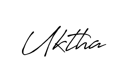 How to make Uktha signature? Antro_Vectra_Bolder is a professional autograph style. Create handwritten signature for Uktha name. Uktha signature style 7 images and pictures png