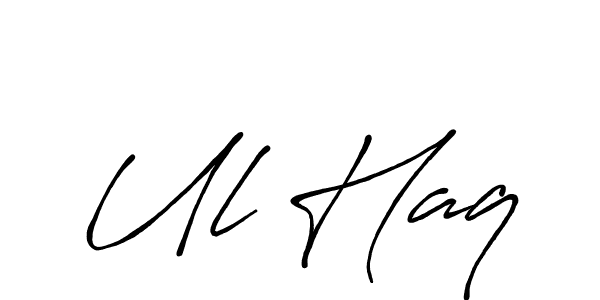 Ul Haq stylish signature style. Best Handwritten Sign (Antro_Vectra_Bolder) for my name. Handwritten Signature Collection Ideas for my name Ul Haq. Ul Haq signature style 7 images and pictures png