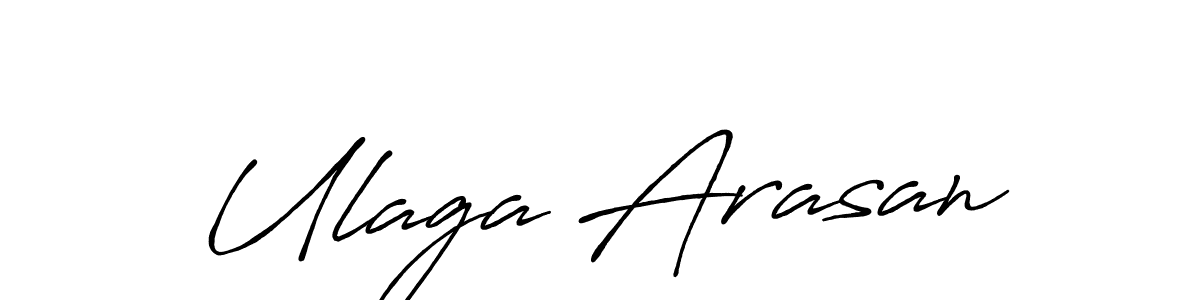 Use a signature maker to create a handwritten signature online. With this signature software, you can design (Antro_Vectra_Bolder) your own signature for name Ulaga Arasan. Ulaga Arasan signature style 7 images and pictures png
