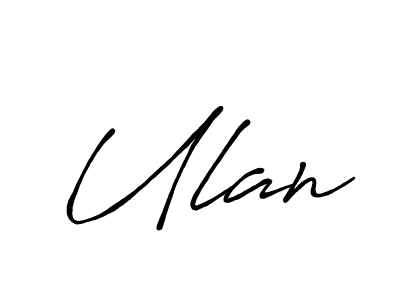 Make a beautiful signature design for name Ulan. With this signature (Antro_Vectra_Bolder) style, you can create a handwritten signature for free. Ulan signature style 7 images and pictures png