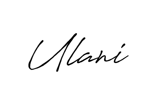 Create a beautiful signature design for name Ulani. With this signature (Antro_Vectra_Bolder) fonts, you can make a handwritten signature for free. Ulani signature style 7 images and pictures png