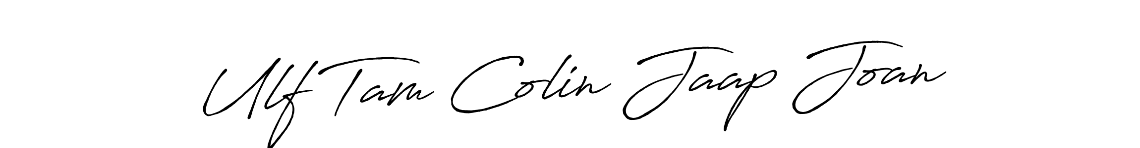 Design your own signature with our free online signature maker. With this signature software, you can create a handwritten (Antro_Vectra_Bolder) signature for name Ulf Tam Colin Jaap Joan. Ulf Tam Colin Jaap Joan signature style 7 images and pictures png