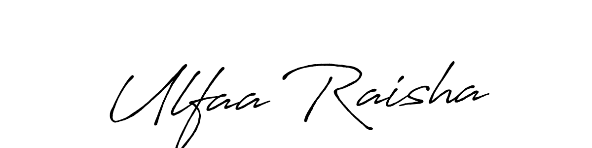 Antro_Vectra_Bolder is a professional signature style that is perfect for those who want to add a touch of class to their signature. It is also a great choice for those who want to make their signature more unique. Get Ulfaa Raisha name to fancy signature for free. Ulfaa Raisha signature style 7 images and pictures png
