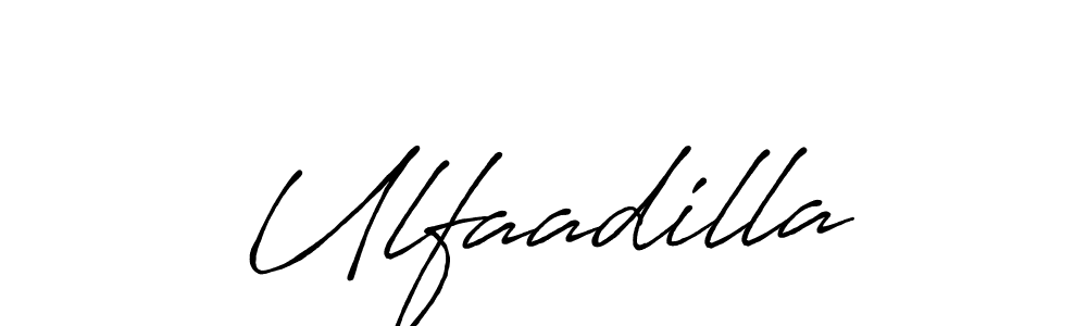 Use a signature maker to create a handwritten signature online. With this signature software, you can design (Antro_Vectra_Bolder) your own signature for name Ulfaadilla. Ulfaadilla signature style 7 images and pictures png