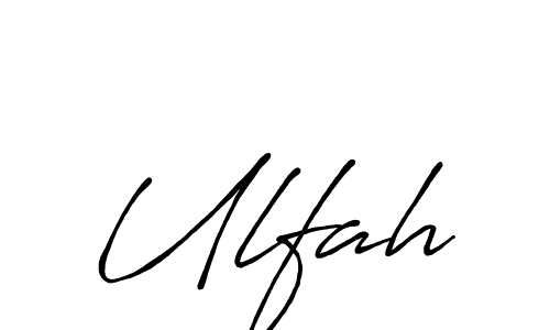 Make a beautiful signature design for name Ulfah. Use this online signature maker to create a handwritten signature for free. Ulfah signature style 7 images and pictures png